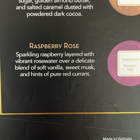 Huntington Home Macaron Candle Soy blend Tea Garden Salted Almond Raspberry Rose - Picture 13 of 13